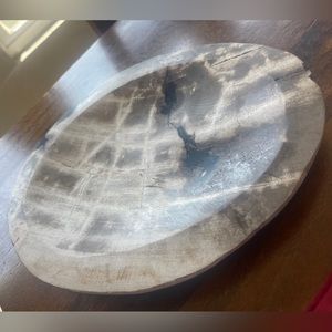 Crate & Barrel Petrified Wood Catch-All Tray (New)